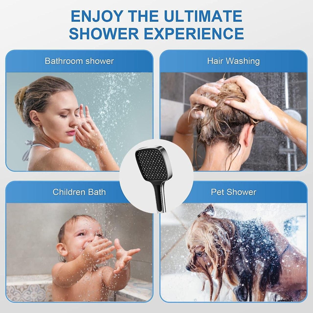 🚿 Spa-Like Premium 7 Spray Modes Handheld Shower| High Pressure + Water-Saving 💧