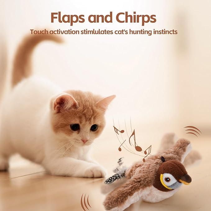 Cute Flapping Bird Parrot toy for Pet-Cat Toy