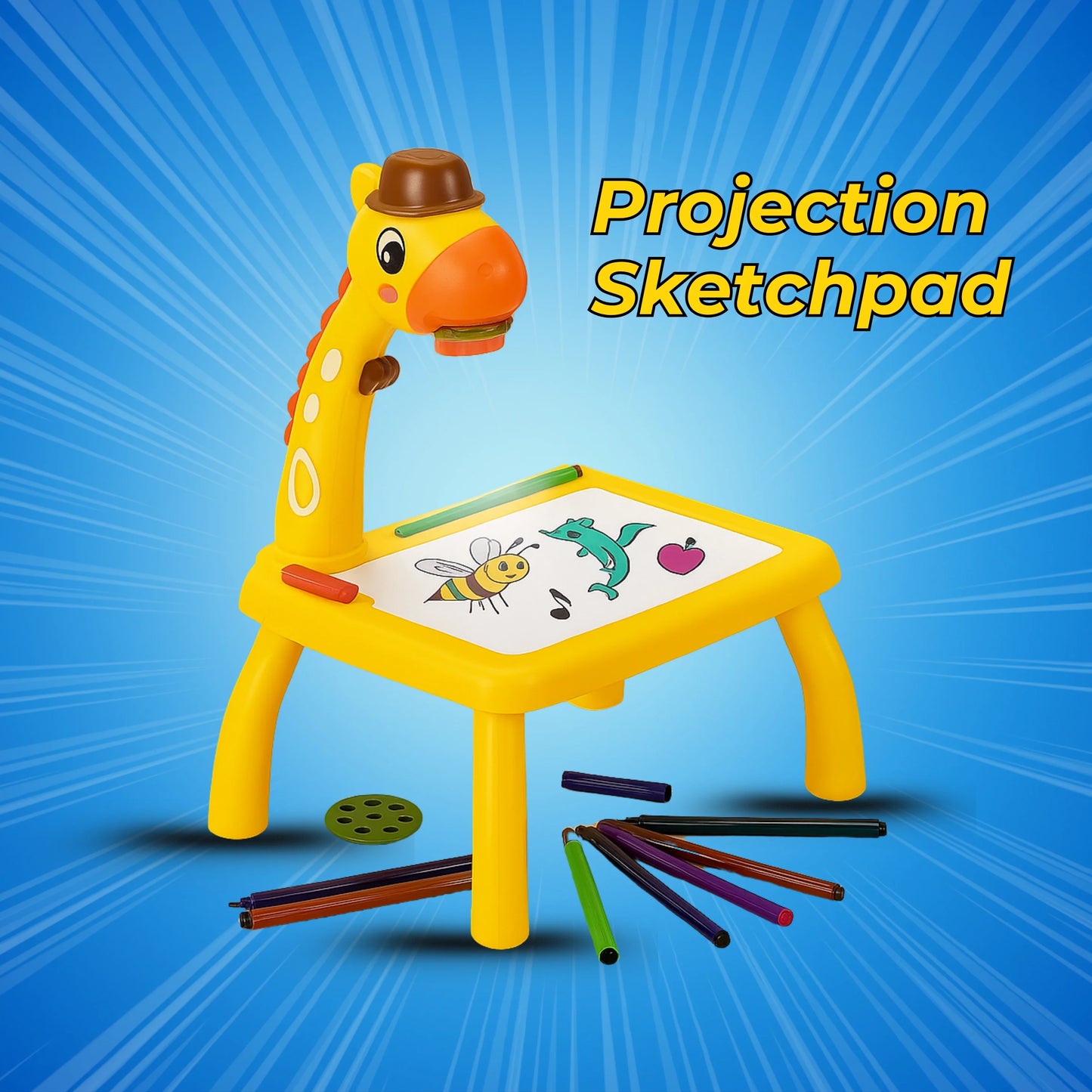 Projector Drawing Fun Desk🎨, Gift of Creativity 🎁 for Kids 🧒
