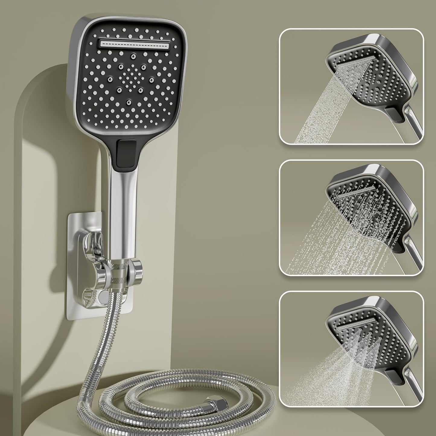 🚿 Spa-Like Premium 7 Spray Modes Handheld Shower| High Pressure + Water-Saving 💧