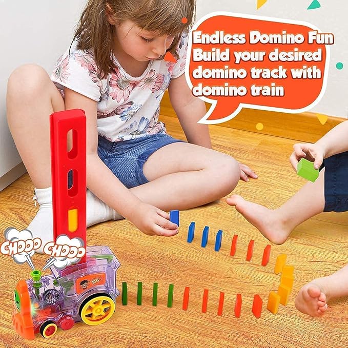 Domino Dash Train: Kids Educational Toy with Light & Sound
