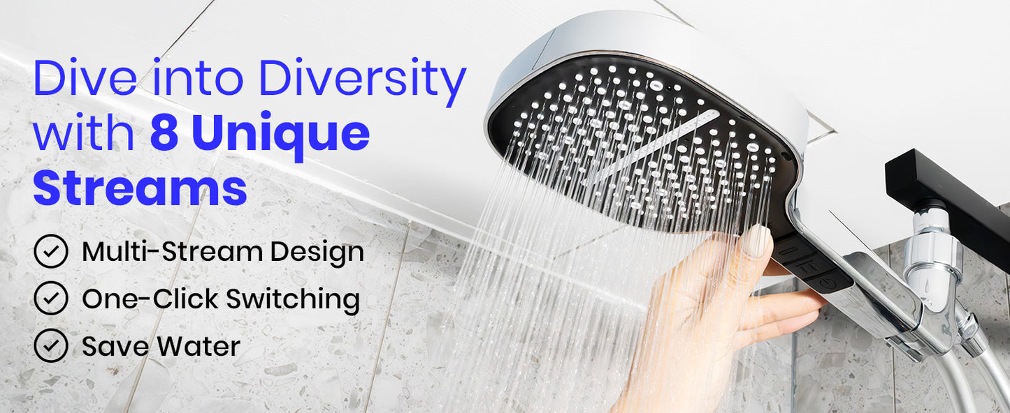 🚿 Spa-Like Premium 7 Spray Modes Handheld Shower| High Pressure + Water-Saving 💧