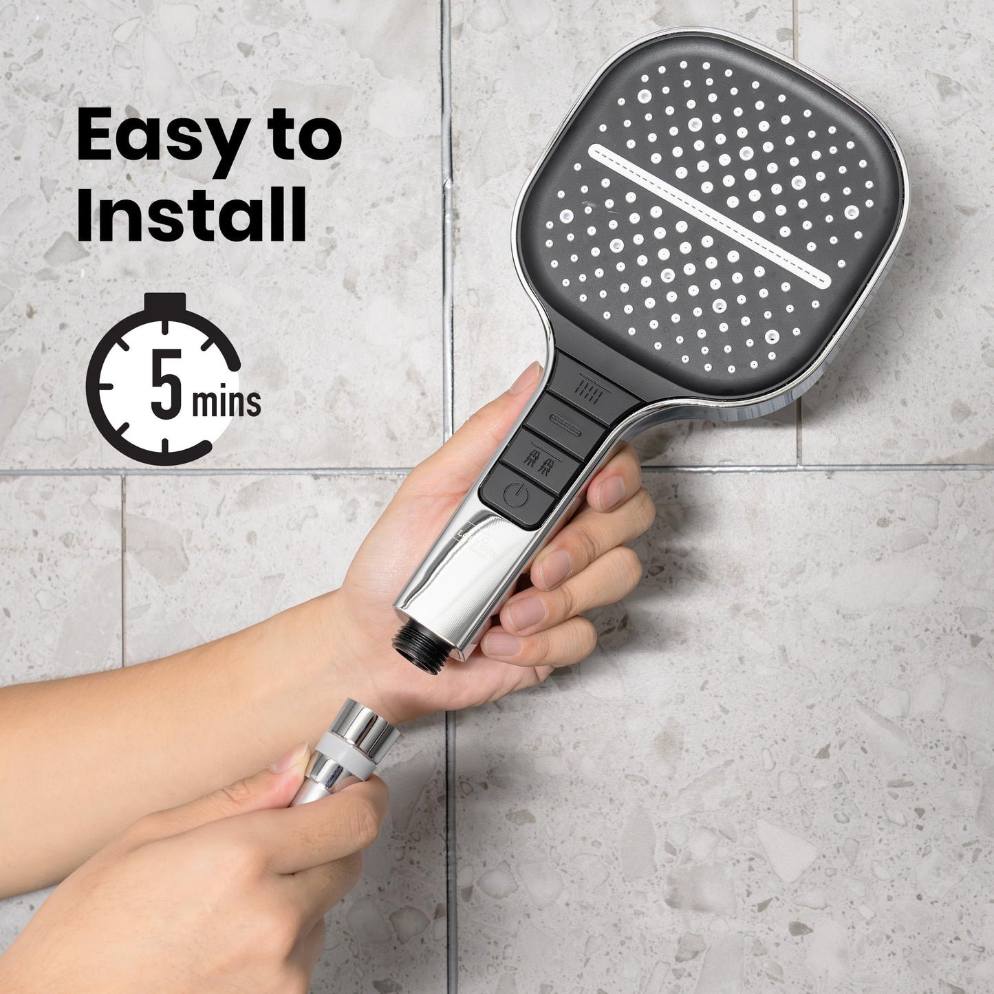 🚿 Spa-Like Premium 7 Spray Modes Handheld Shower| High Pressure + Water-Saving 💧
