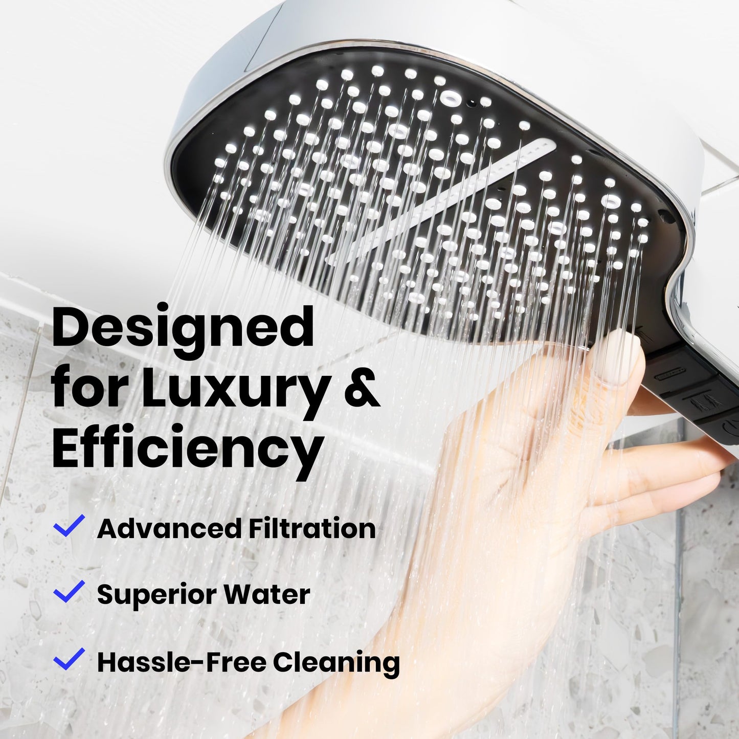 🚿 Spa-Like Premium 7 Spray Modes Handheld Shower| High Pressure + Water-Saving 💧