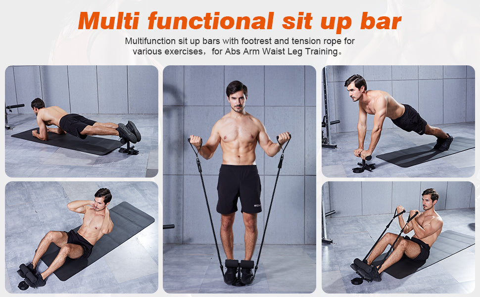 🏋️ Multifunctional Home Gym Sit-Up & Fitness Bar 💪
