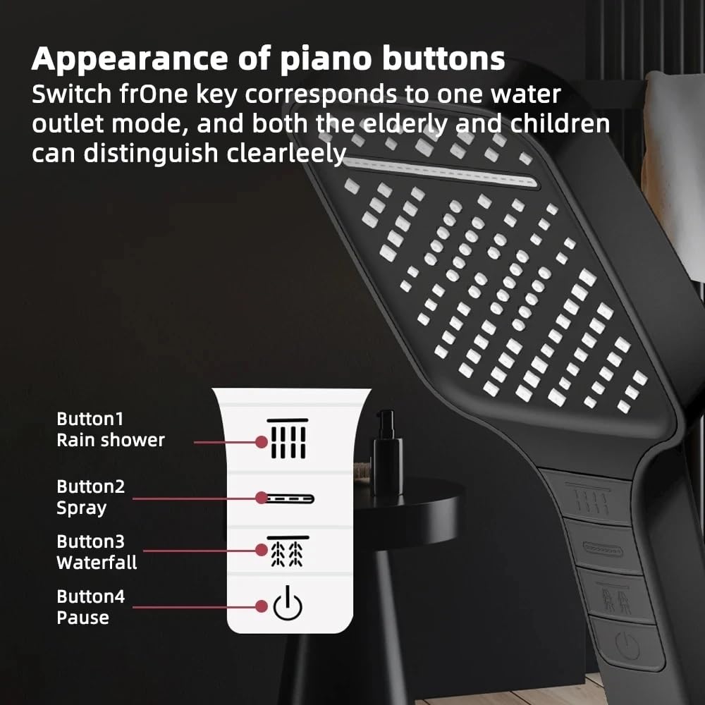 🚿 Spa-Like Premium 7 Spray Modes Handheld Shower| High Pressure + Water-Saving 💧