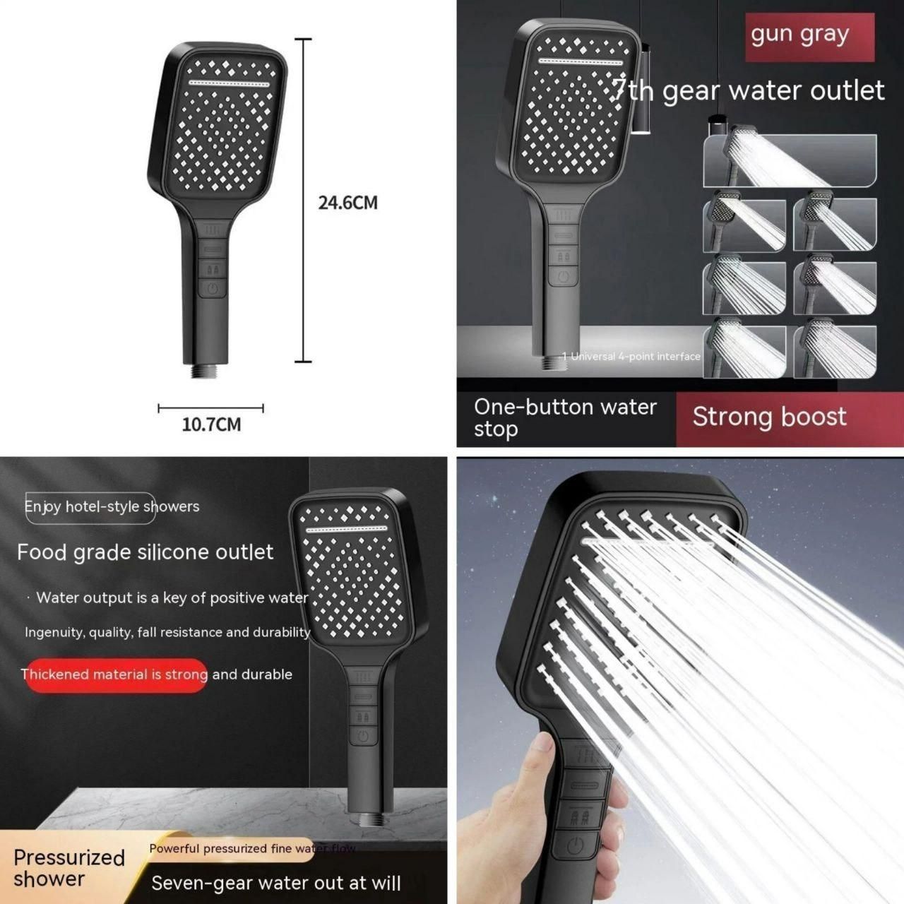 🚿 Spa-Like Premium 7 Spray Modes Handheld Shower| High Pressure + Water-Saving 💧