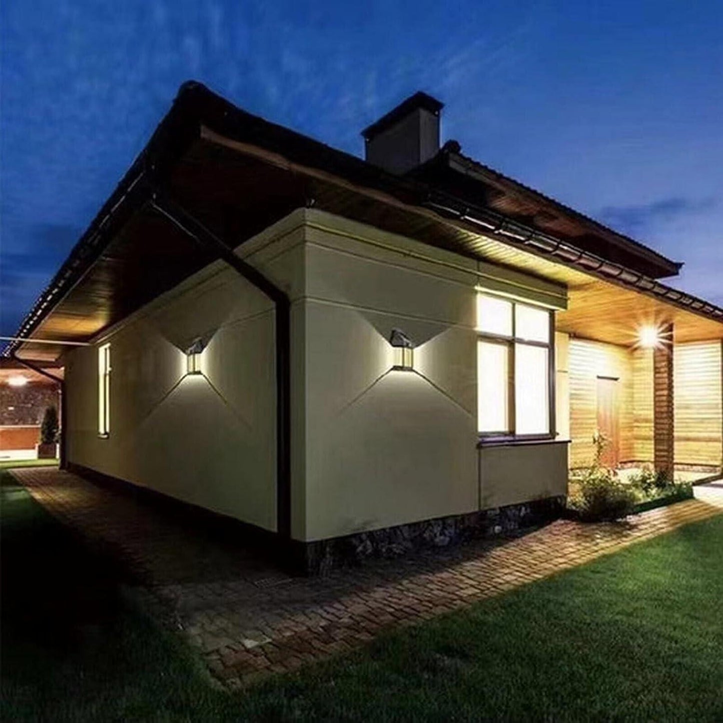 Solar Motion Sensor Lantern Style LED Wall Lamp 💡 Outdoor Festive Decoration