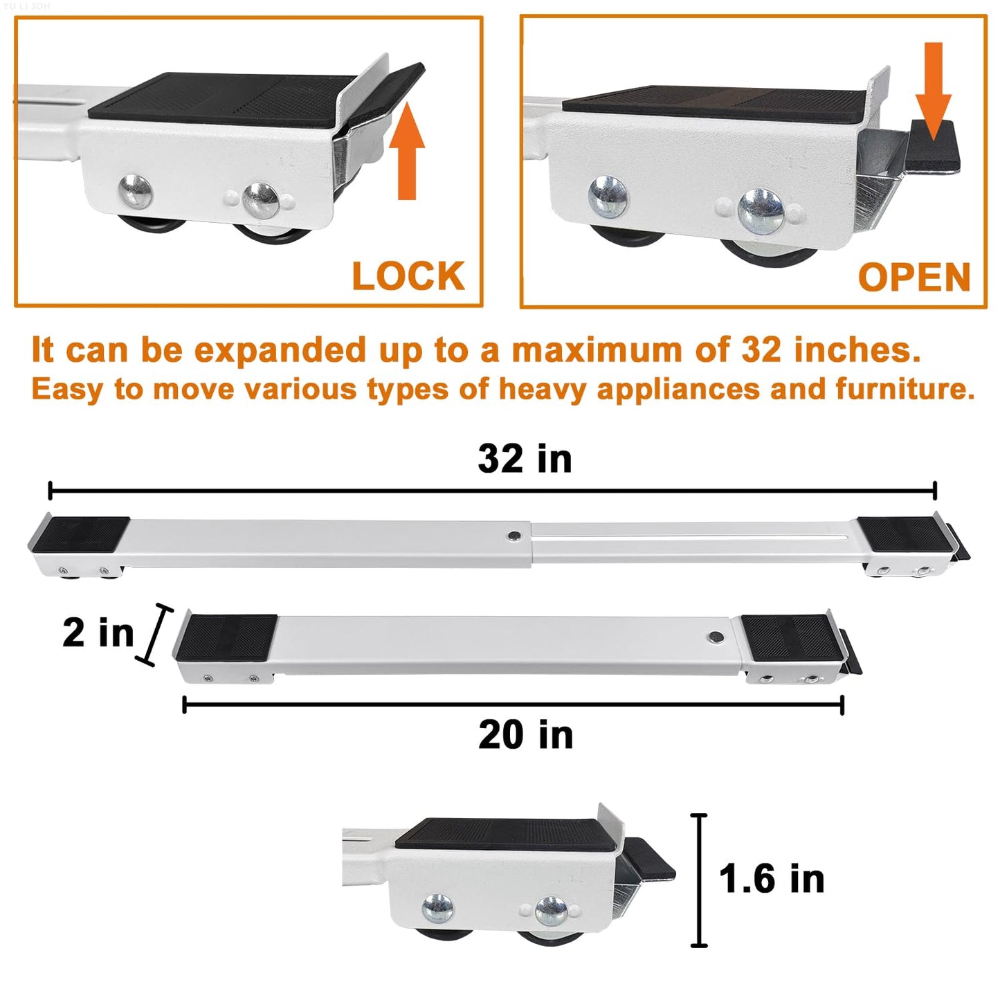 ⚙️Adjustable Aluminum Slide Movers🔧 for Furniture & Heavy-Duty Appliances🛋️