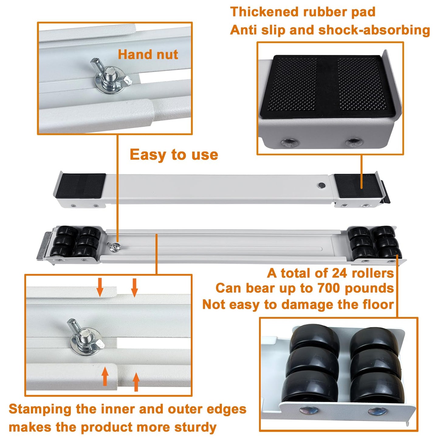 ⚙️Adjustable Aluminum Slide Movers🔧 for Furniture & Heavy-Duty Appliances🛋️