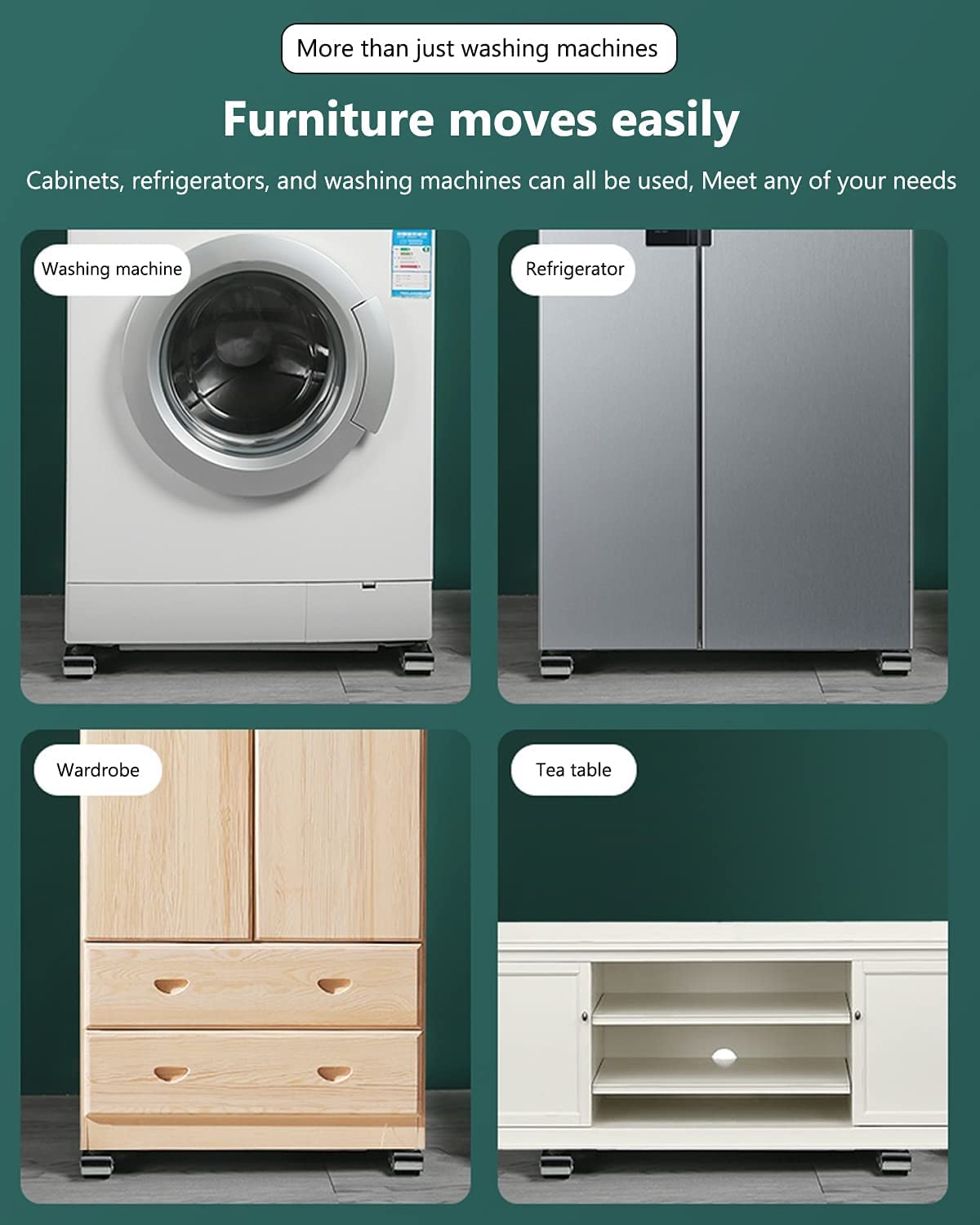 ⚙️Adjustable Aluminum Slide Movers🔧 for Furniture & Heavy-Duty Appliances🛋️