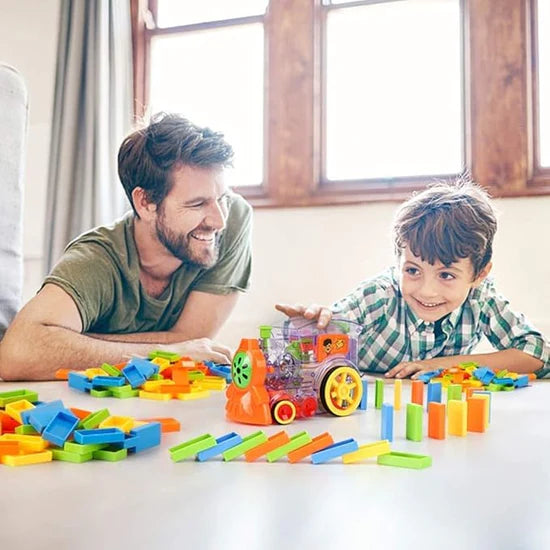 Domino Dash Train: Kids Educational Toy with Light & Sound