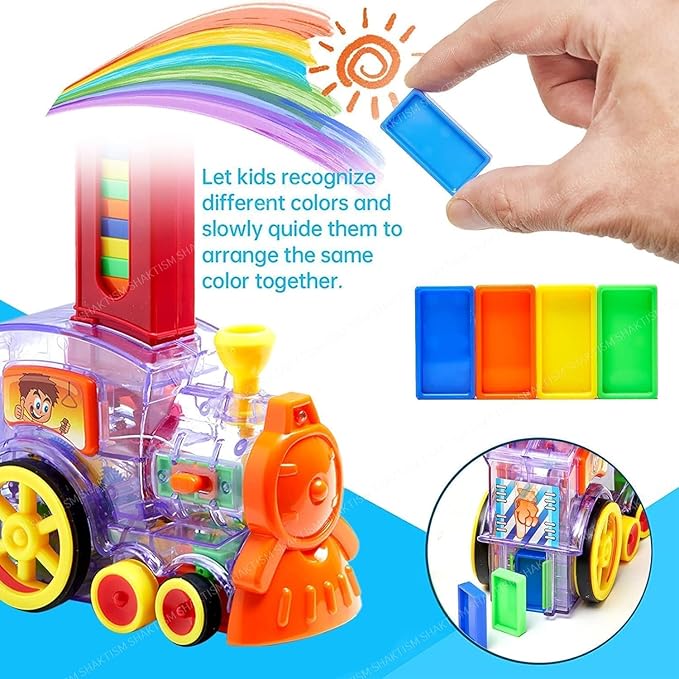 Domino Dash Train: Kids Educational Toy with Light & Sound