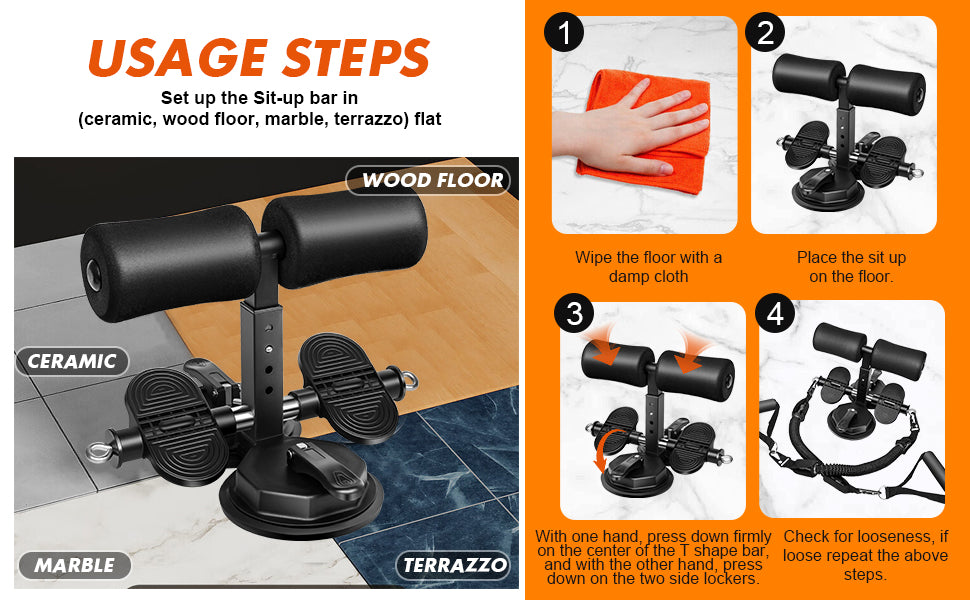 🏋️ Multifunctional Home Gym Sit-Up & Fitness Bar 💪