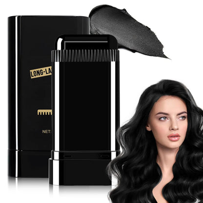 Instant Hair Color Stick & Comb (BLACK) – Covers Gray Hair in Seconds (20g)