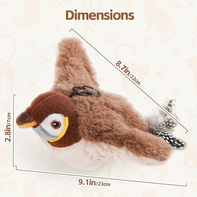 Cute Flapping Bird Parrot toy for Pet-Cat Toy