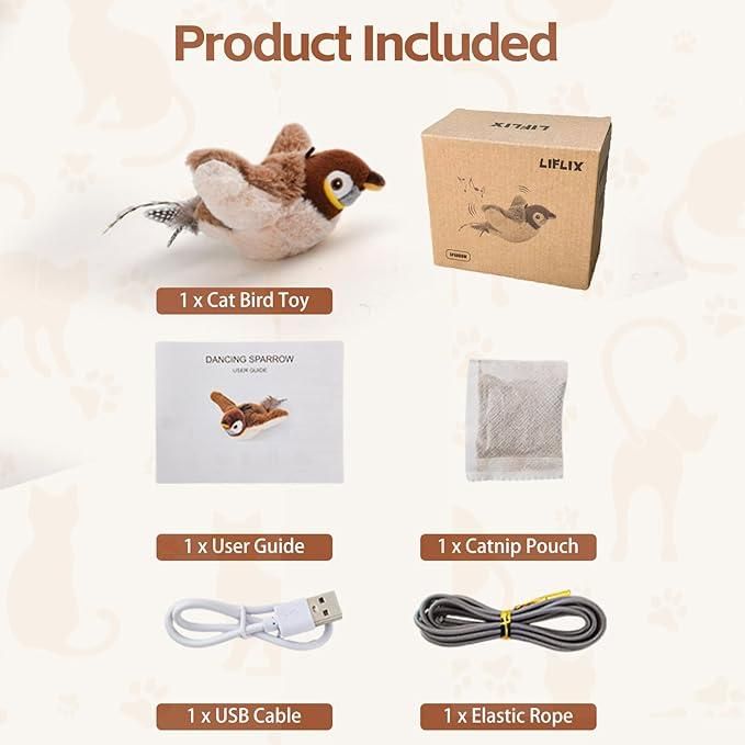 Cute Flapping Bird Parrot toy for Pet-Cat Toy