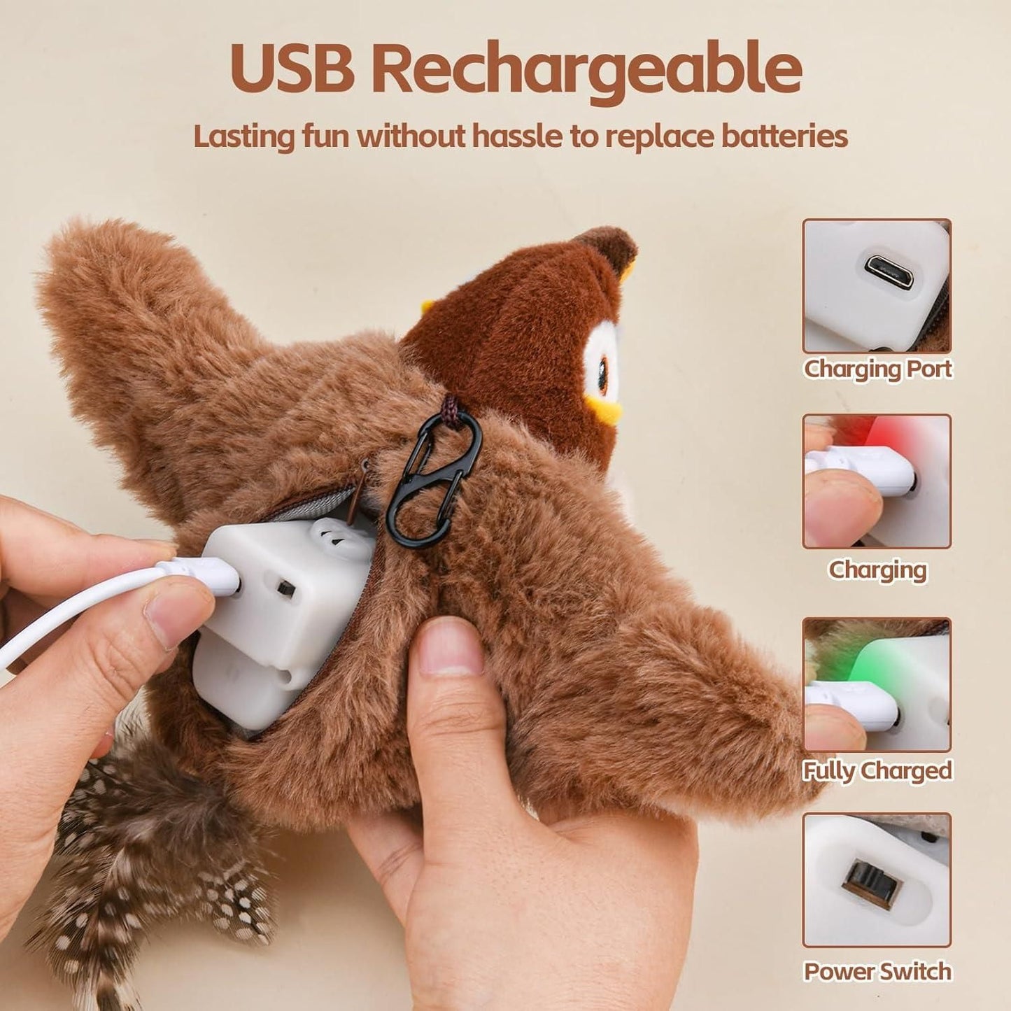 Cute Flapping Bird Parrot toy for Pet-Cat Toy