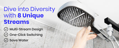 🚿 Spa-Like Premium 7 Spray Modes Handheld Shower| High Pressure + Water-Saving 💧