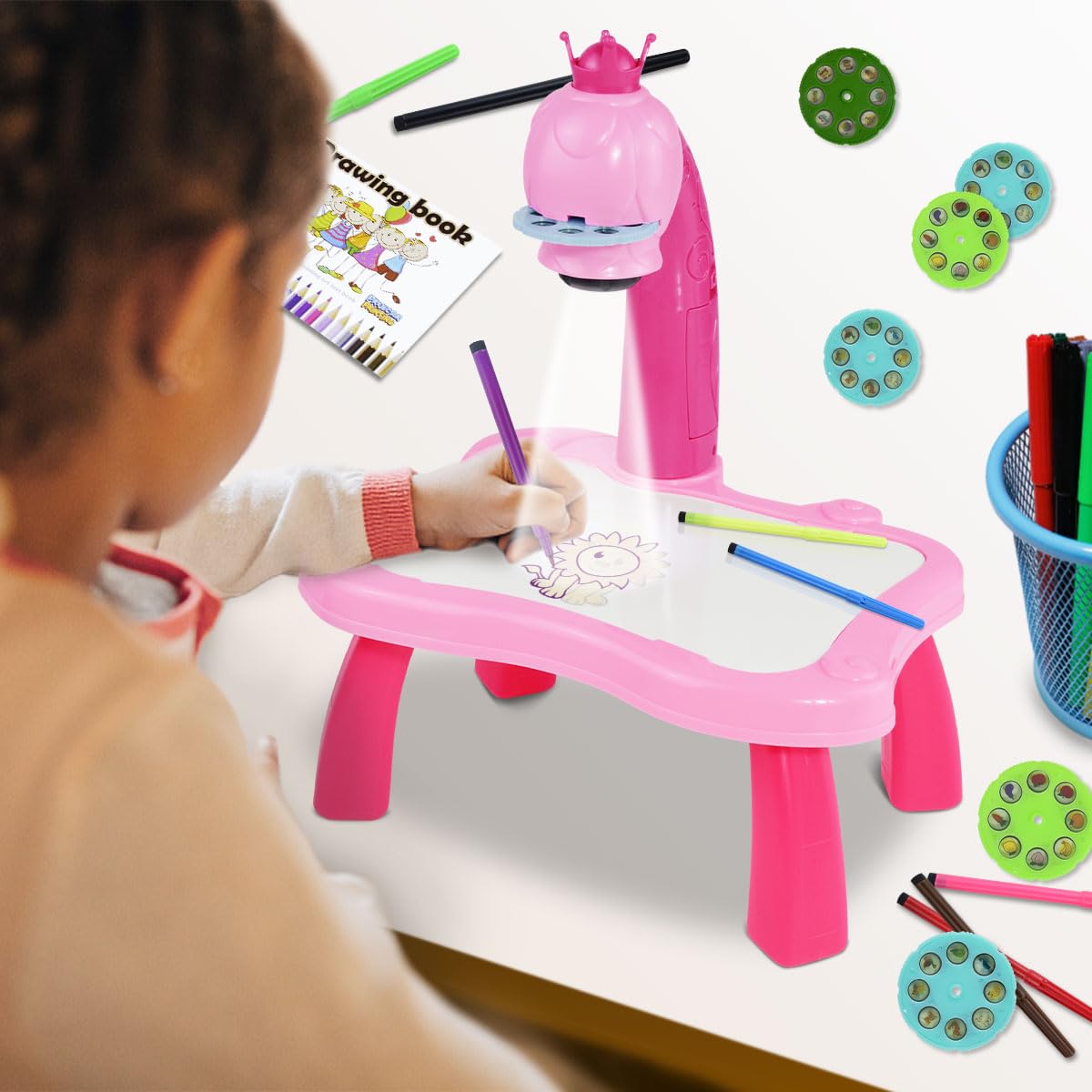 Projector Drawing Fun Desk🎨, Gift of Creativity 🎁 for Kids 🧒