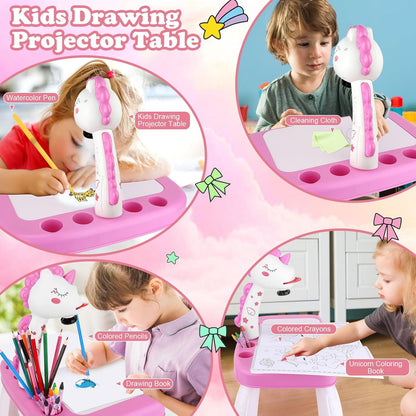 Projector Drawing Fun Desk🎨, Gift of Creativity 🎁 for Kids 🧒